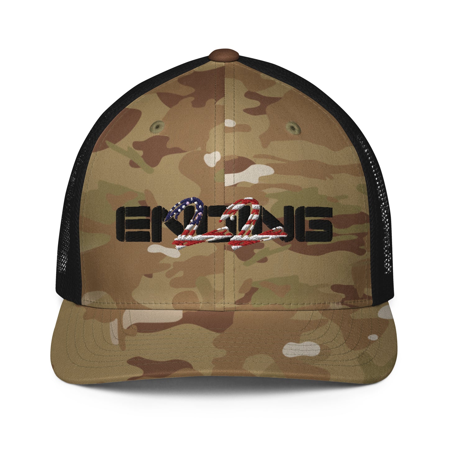 ENDING 22 Closed-back trucker cap Multicam-Green