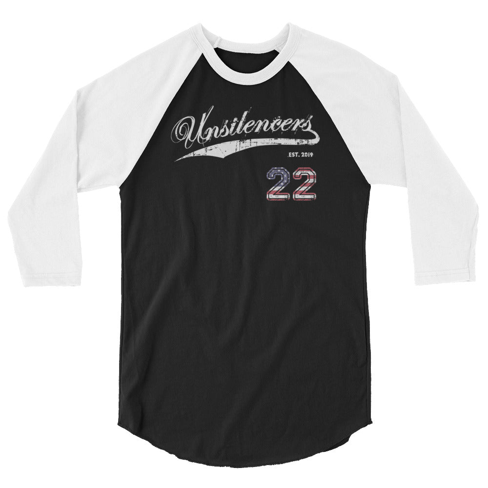 ENDING 22 Unsilencers Raglan Black-White Front