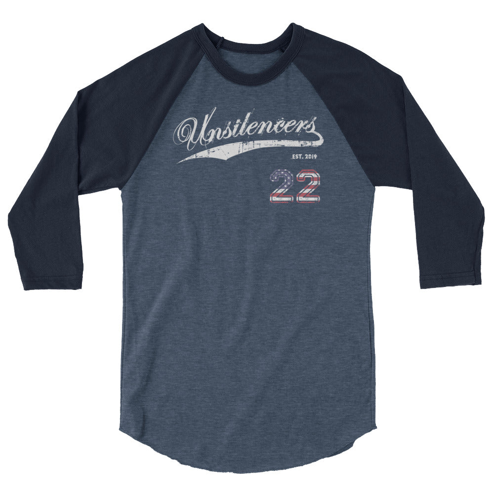 ENDING 22 Unsilencers Raglan Heather Denim Navy Front