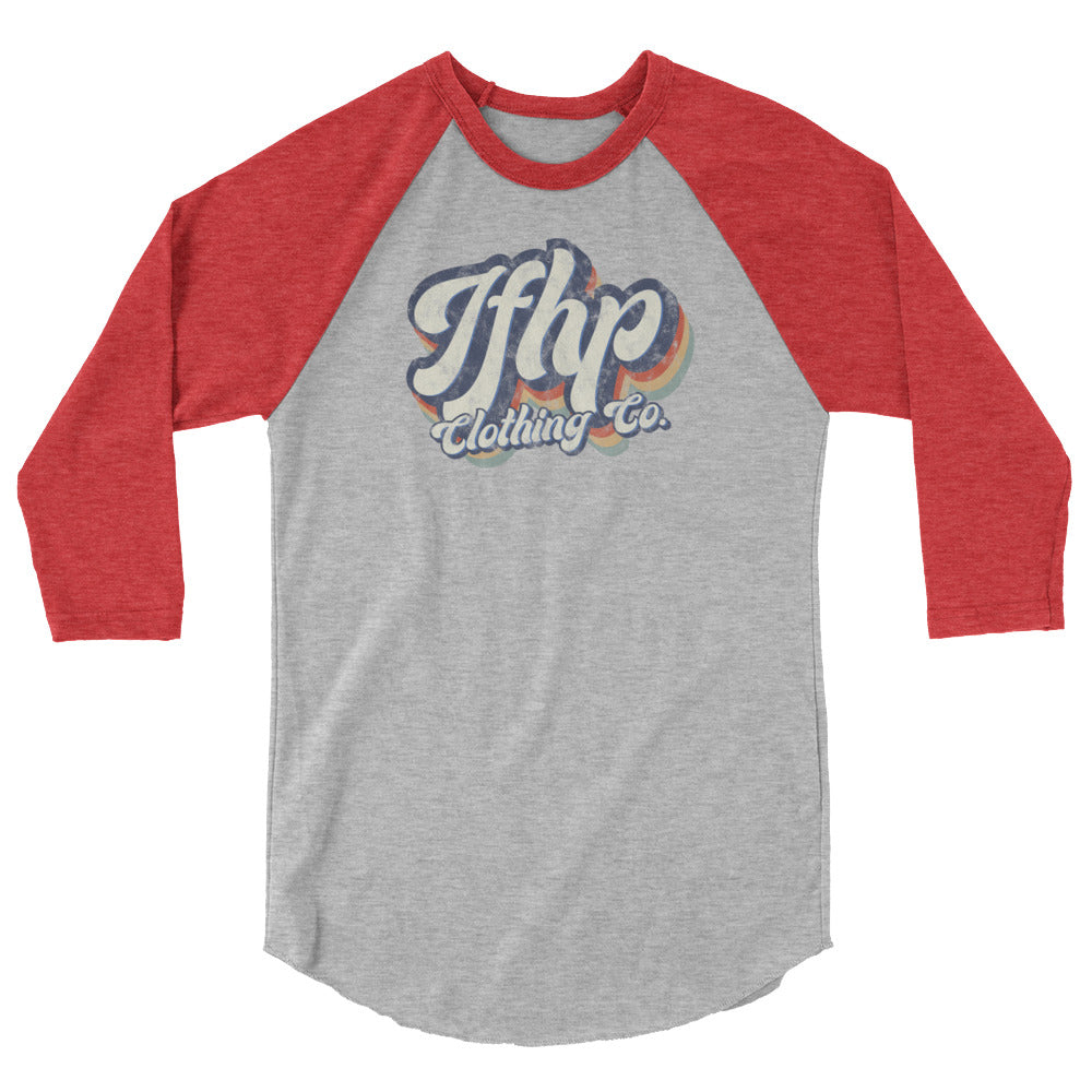 Vintage, Retro, & Fun T-Shirt Heather Grey-Heather Red Front