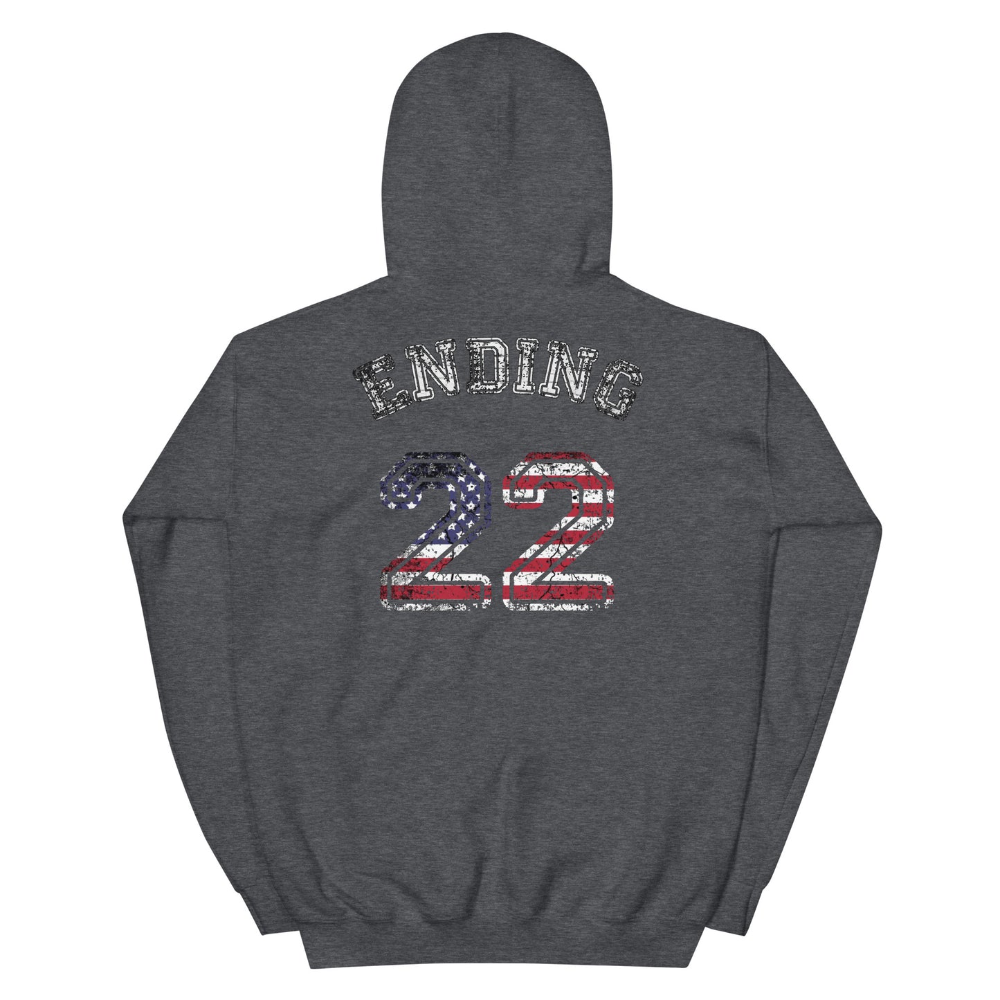 ENDING 22 Unsilencers Hoodie Dark Heather Back