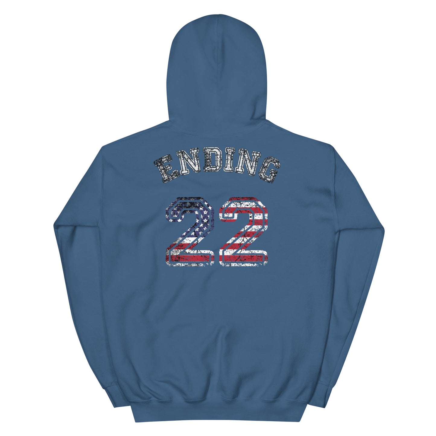 ENDING 22 Unsilencers Hoodie Indigo Blue Back