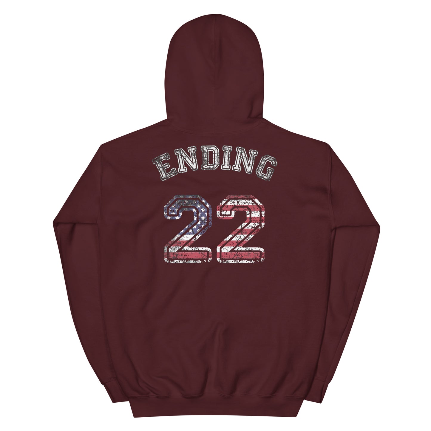 ENDING 22 Unsilencers Hoodie Maroon Back