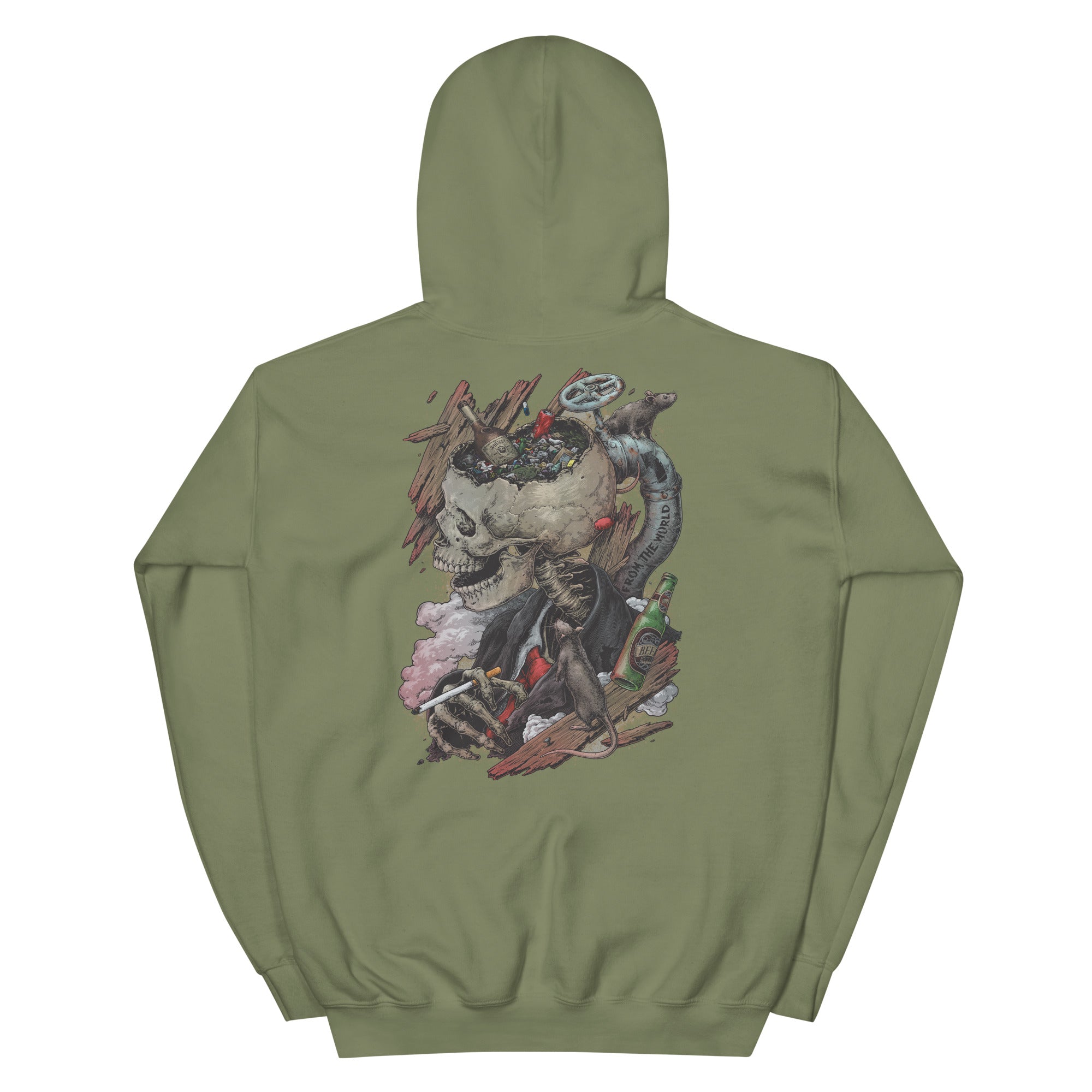 from The World Hoodie Military Green / 4XL