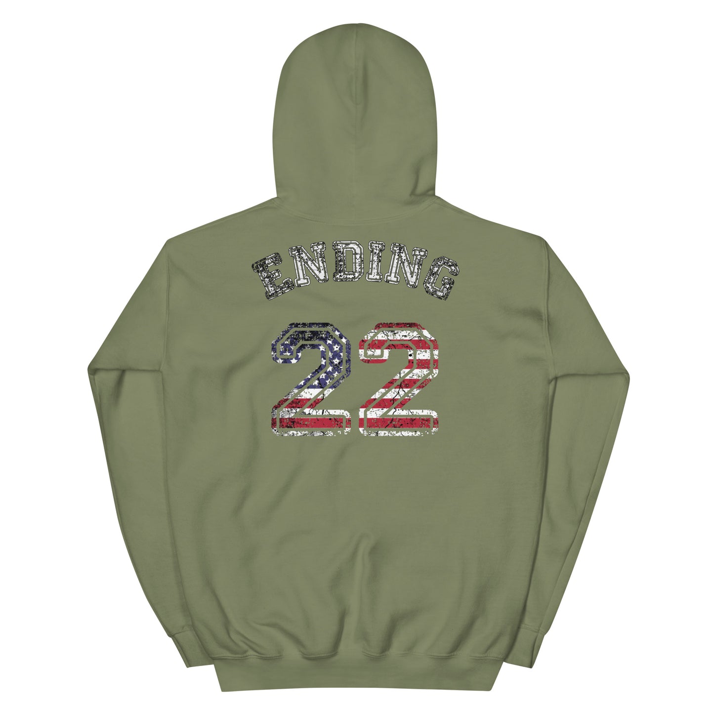 ENDING 22 Unsilencers Hoodie Military Green Back