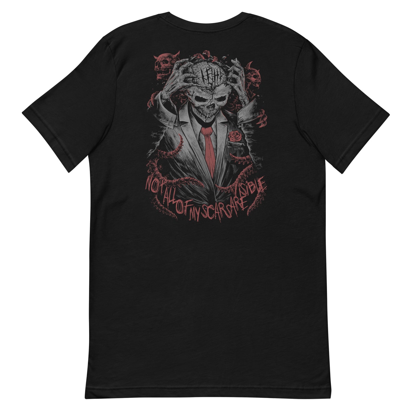 Not All of My Scars Are Visible T-Shirt Black Back