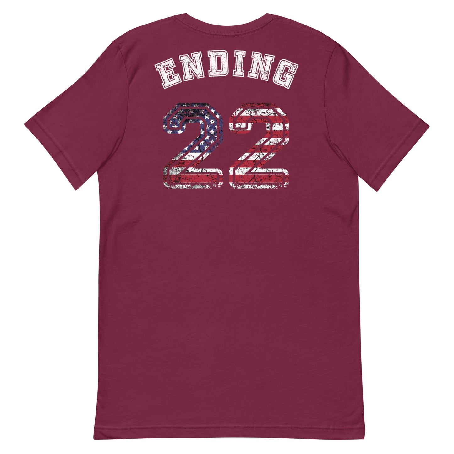 ENDING 22 Unsilencers T-Shirt Maroon Back