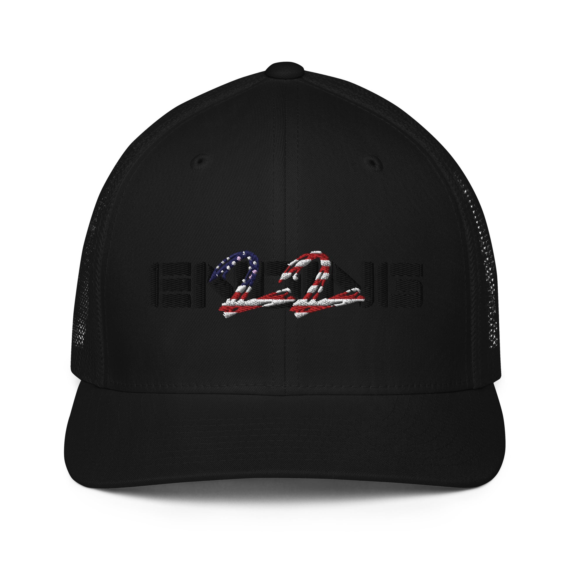 ENDING 22 Closed-back trucker cap Black