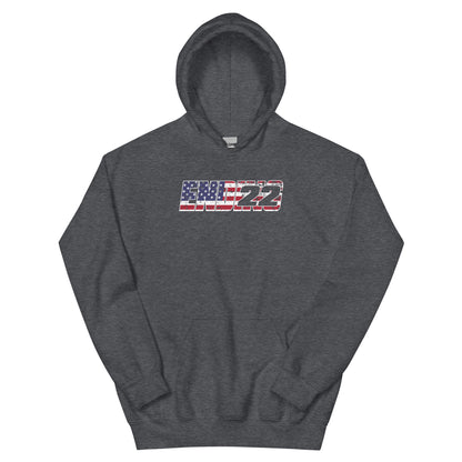 ENDING 22 US Flag Inlay Edition Hoodie Dark Heather Front