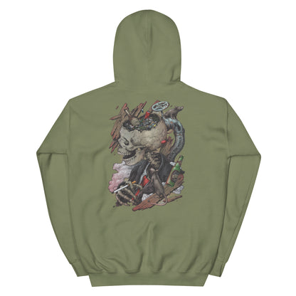 From The World Hoodie Military Green Back