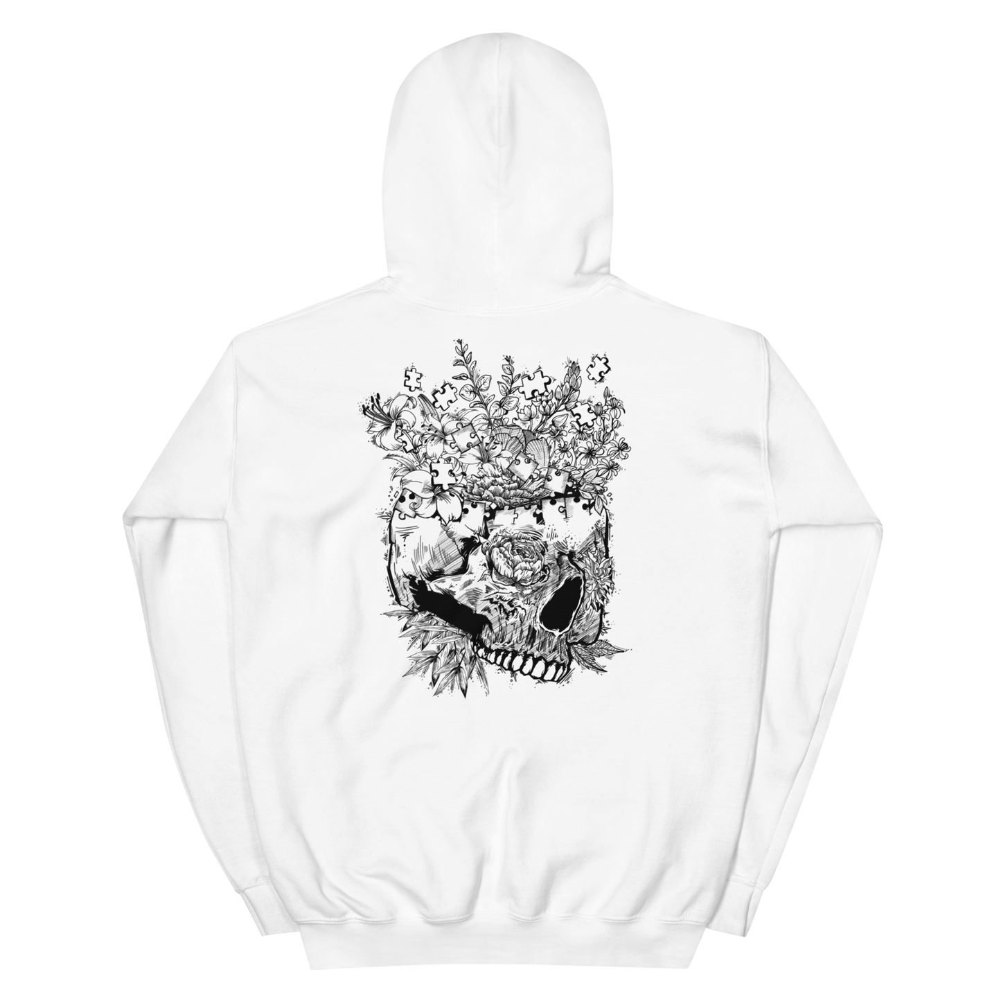 Beauty in Pieces White Hoodie Back