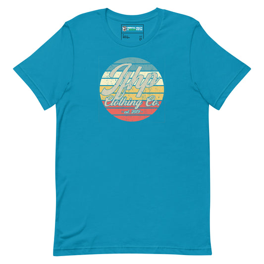 Retro Beach Style T-Shirt Aqua Front