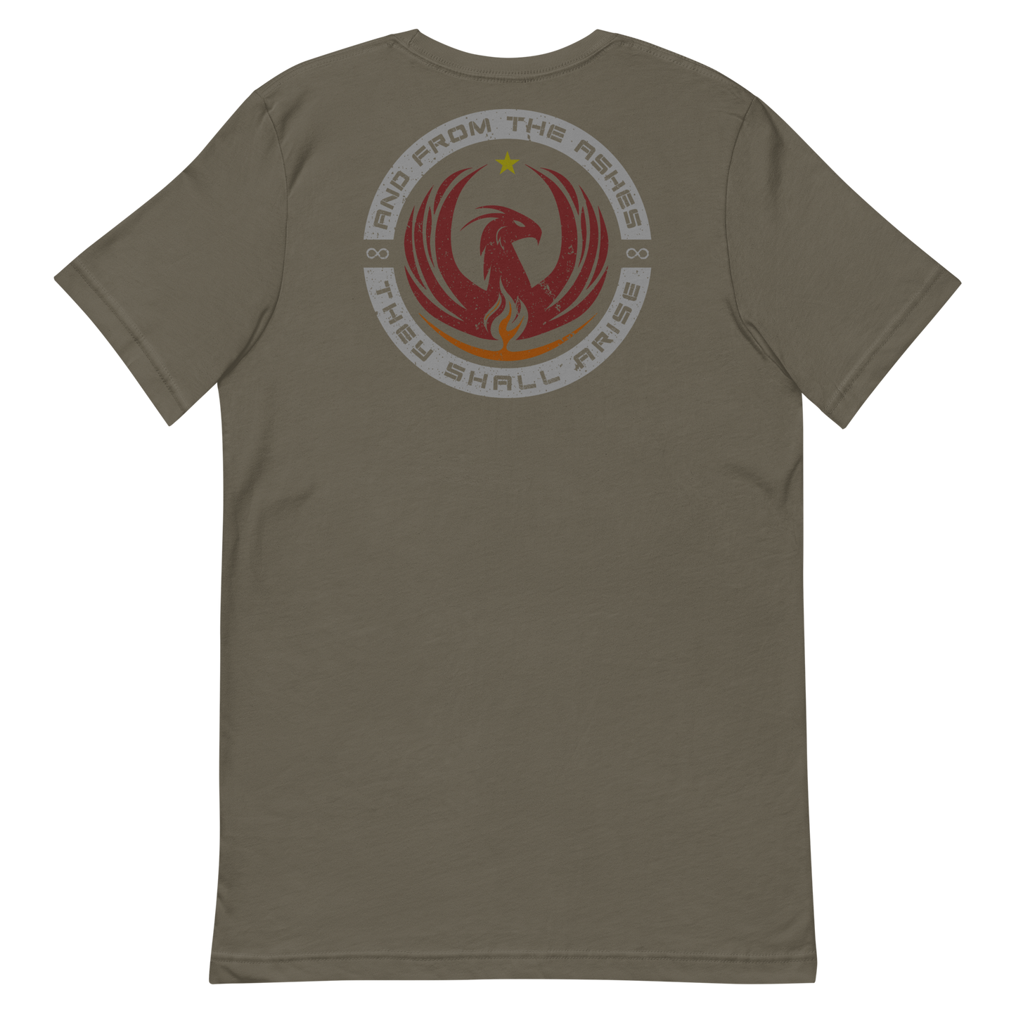 And From The Ashes Army T-Shirt Back