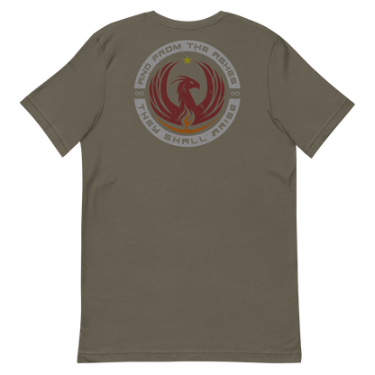 And From The Ashes Army T-Shirt Back