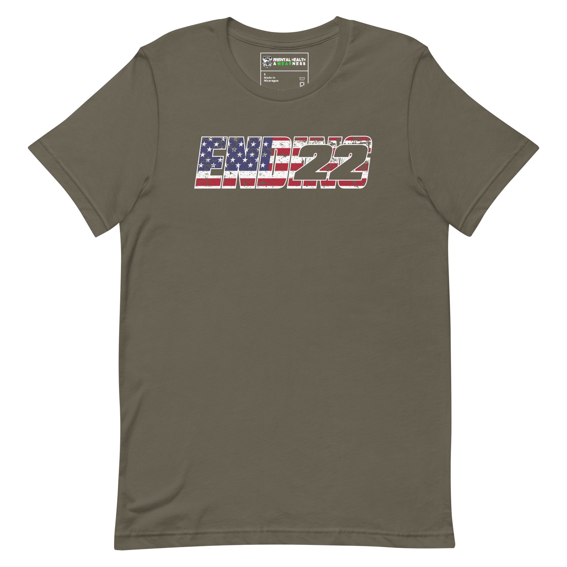 ENDING 22 US Flag Inlay Edition T-Shirt Army Front