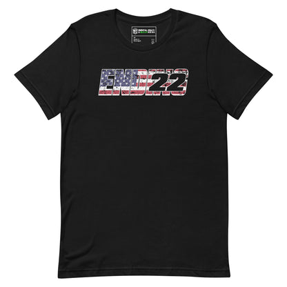 ENDING 22 US Flag Inlay Edition T-Shirt Black Front