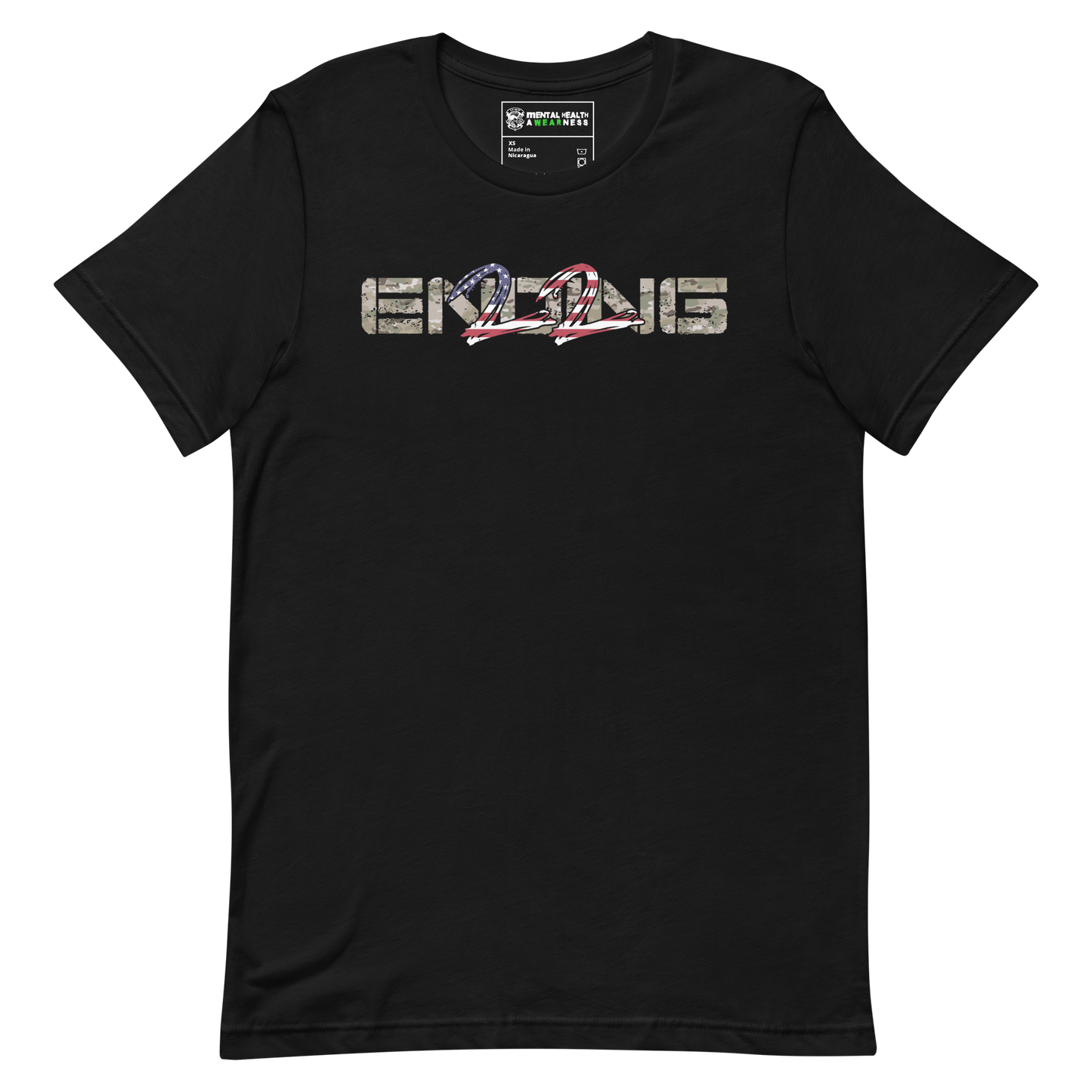 ENDING 22 Army "Grunt" Edition Black T-Shirt Front