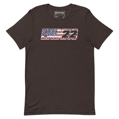 ENDING 22 US Flag Inlay Edition T-Shirt Brown Front