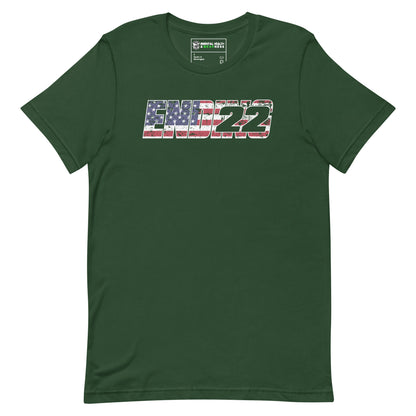 ENDING 22 US Flag Inlay Edition T-Shirt Forest Front