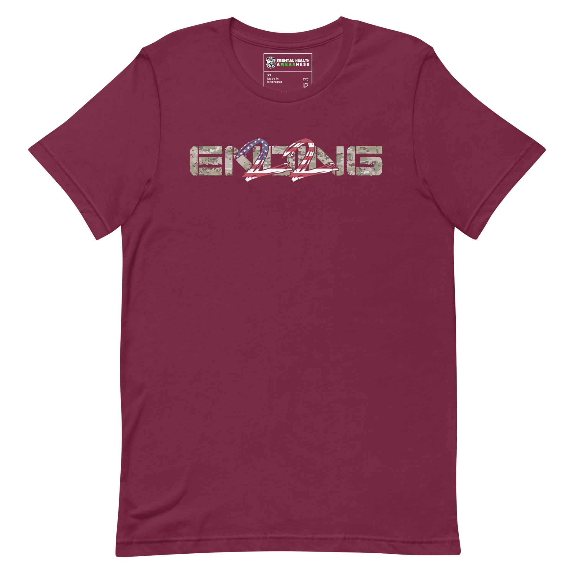 ENDING 22 Army "Grunt" Edition Maroon T-Shirt Front