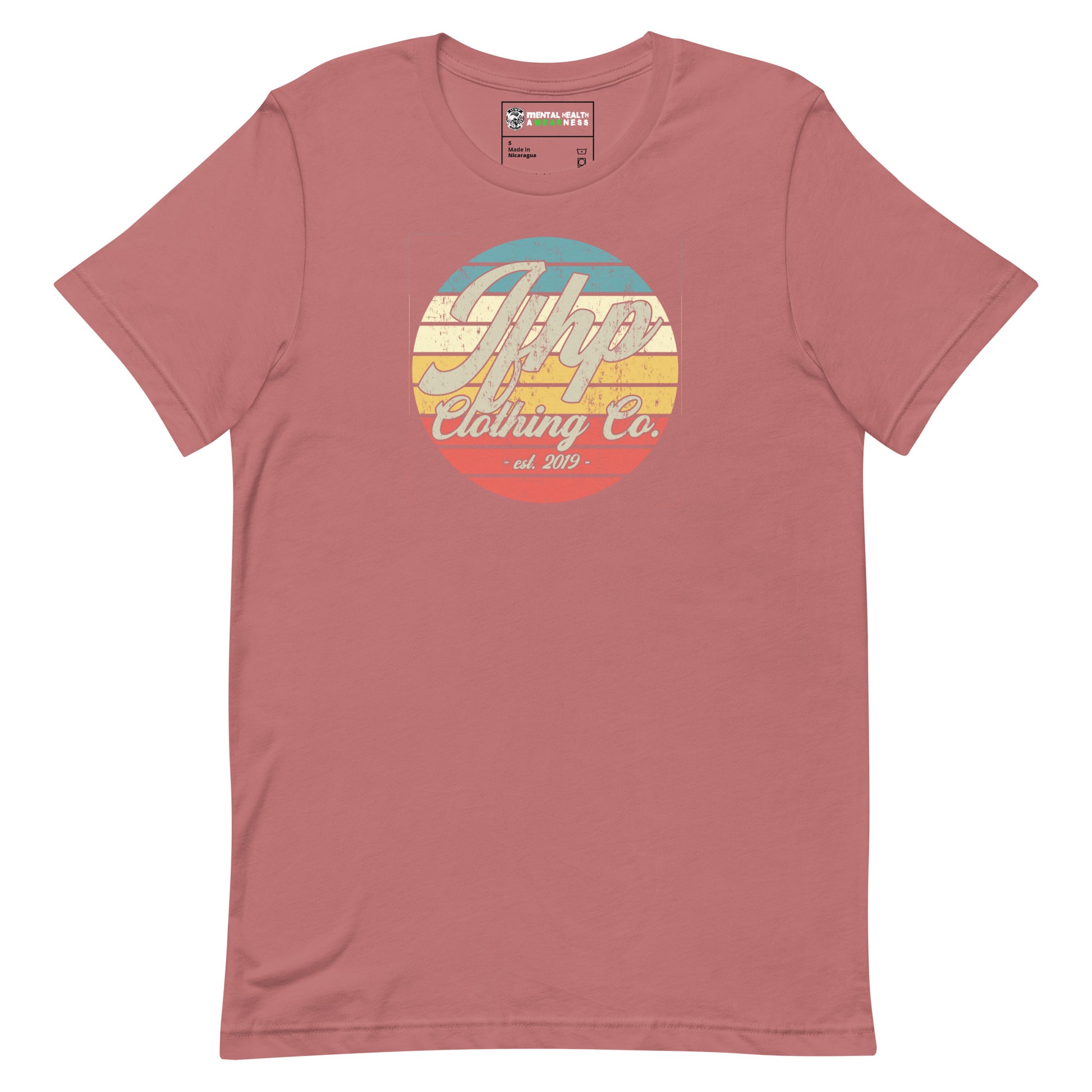 Retro Beach Style T-Shirt Mauve Front
