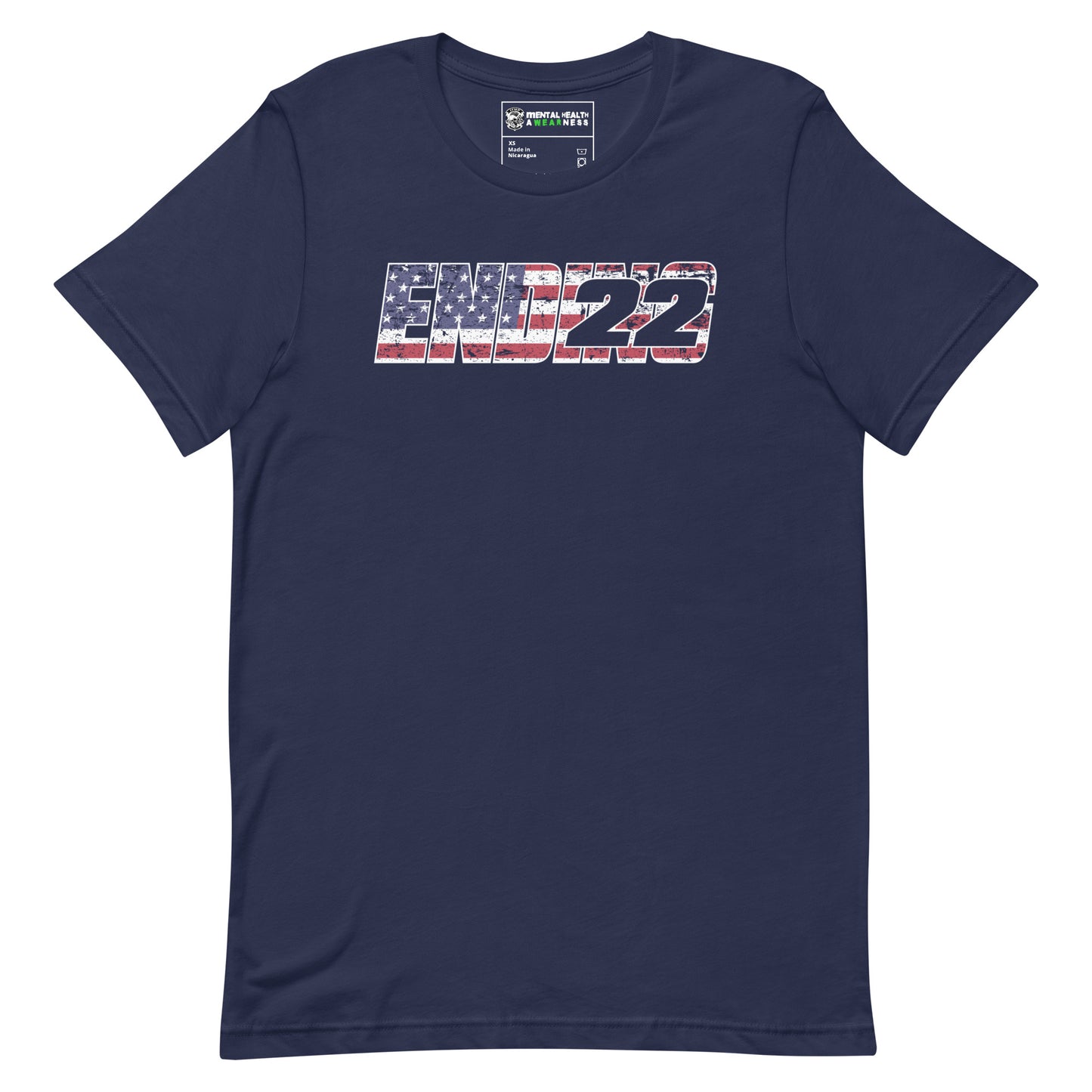 ENDING 22 US Flag Inlay Edition T-Shirt Navy Front