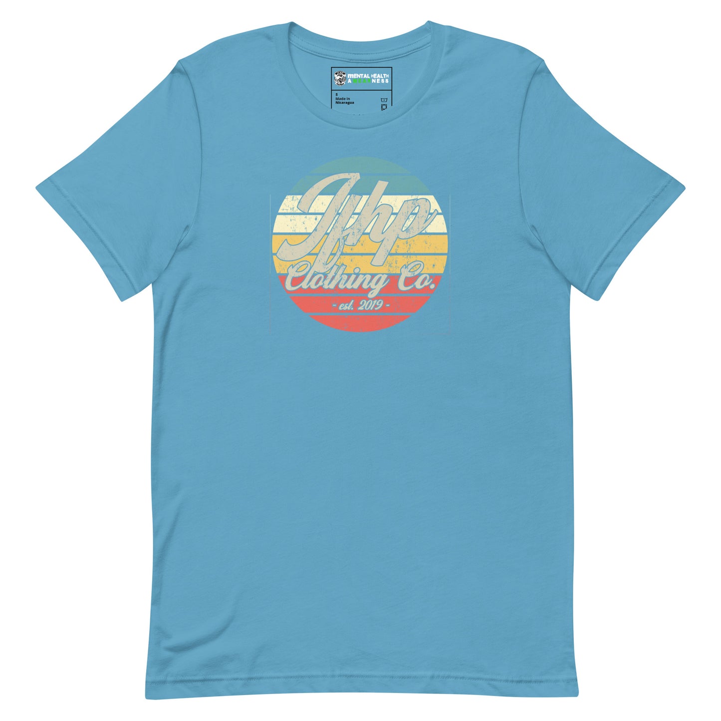 Retro Beach Style T-Shirt Ocean Blue Front