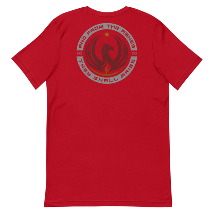 And From The Ashes Red T-Shirt Back