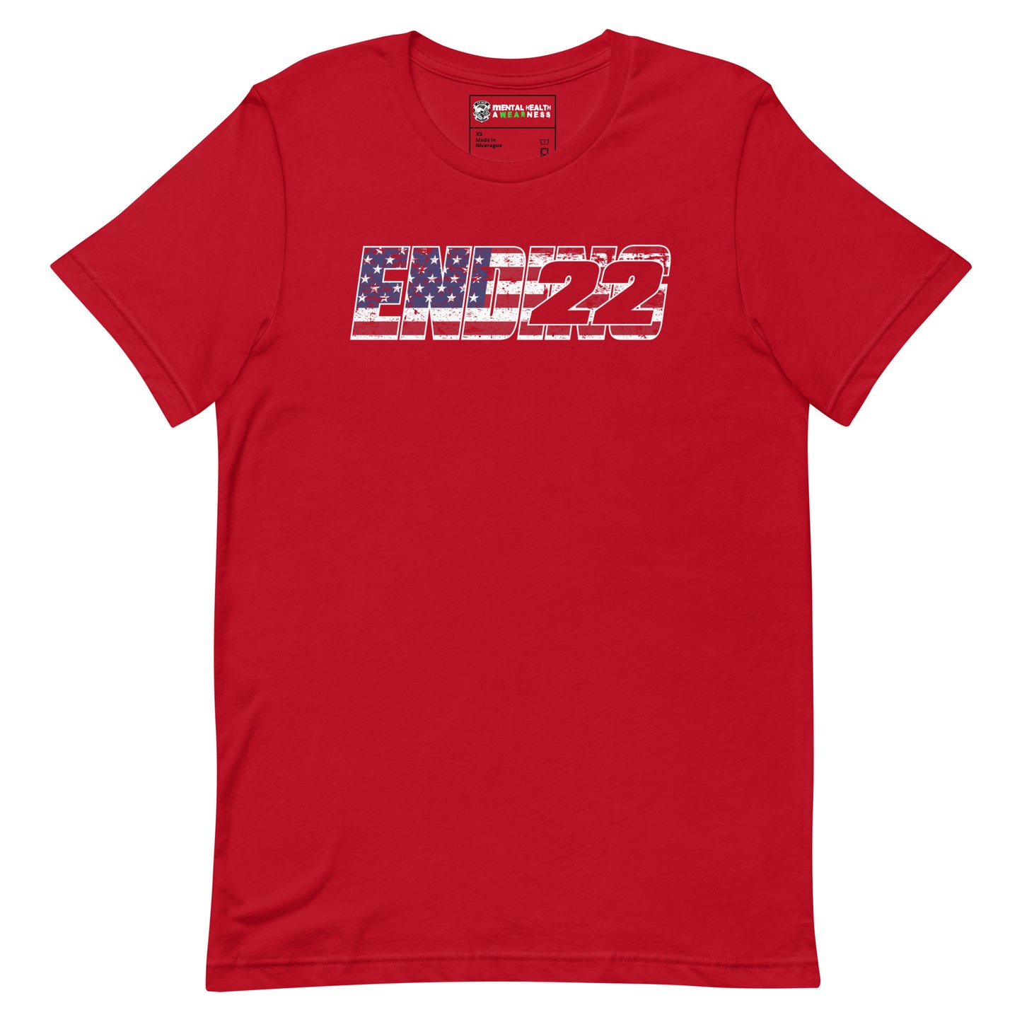 ENDING 22 US Flag Inlay Edition T-Shirt Red Front