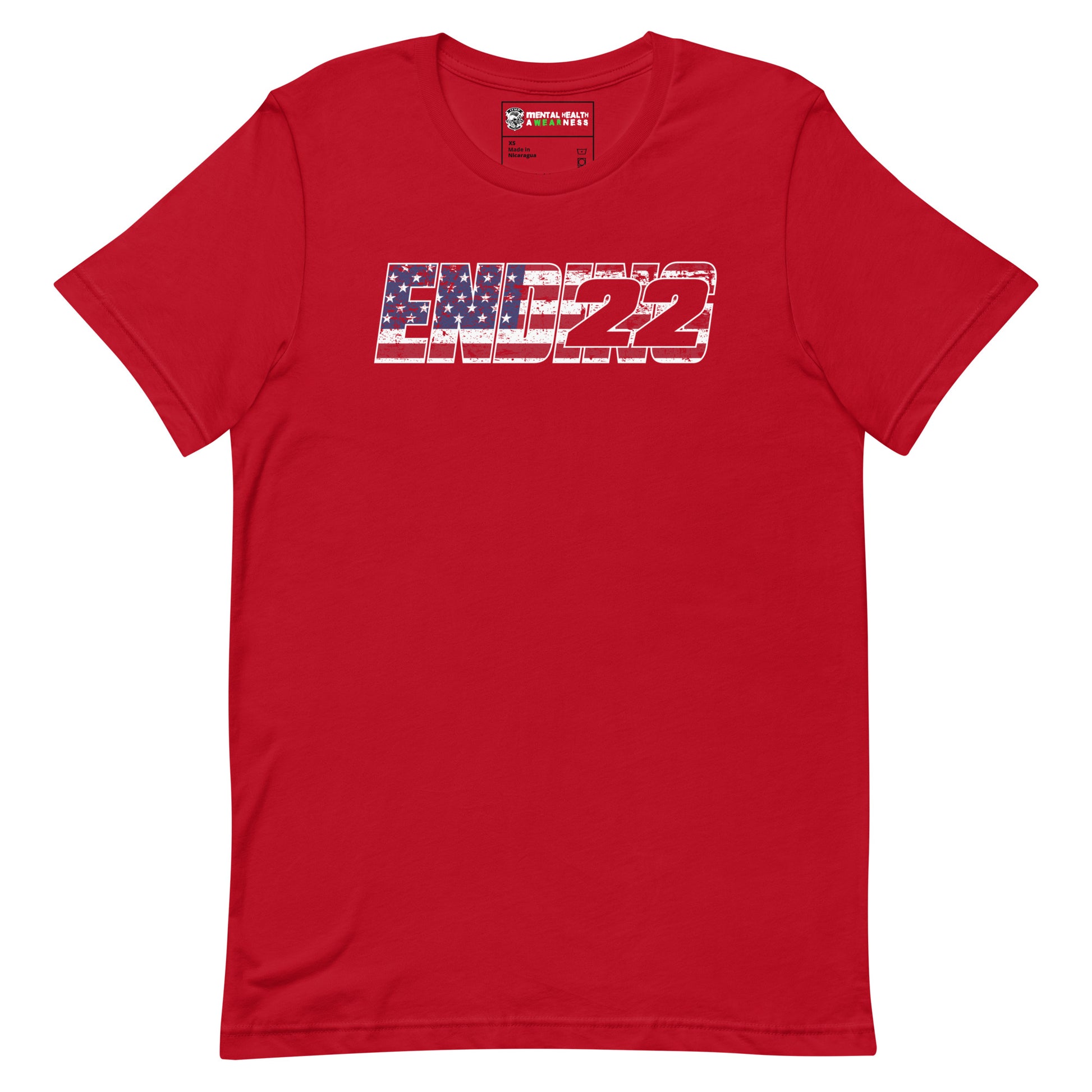 ENDING 22 US Flag Inlay Edition T-Shirt Red Front