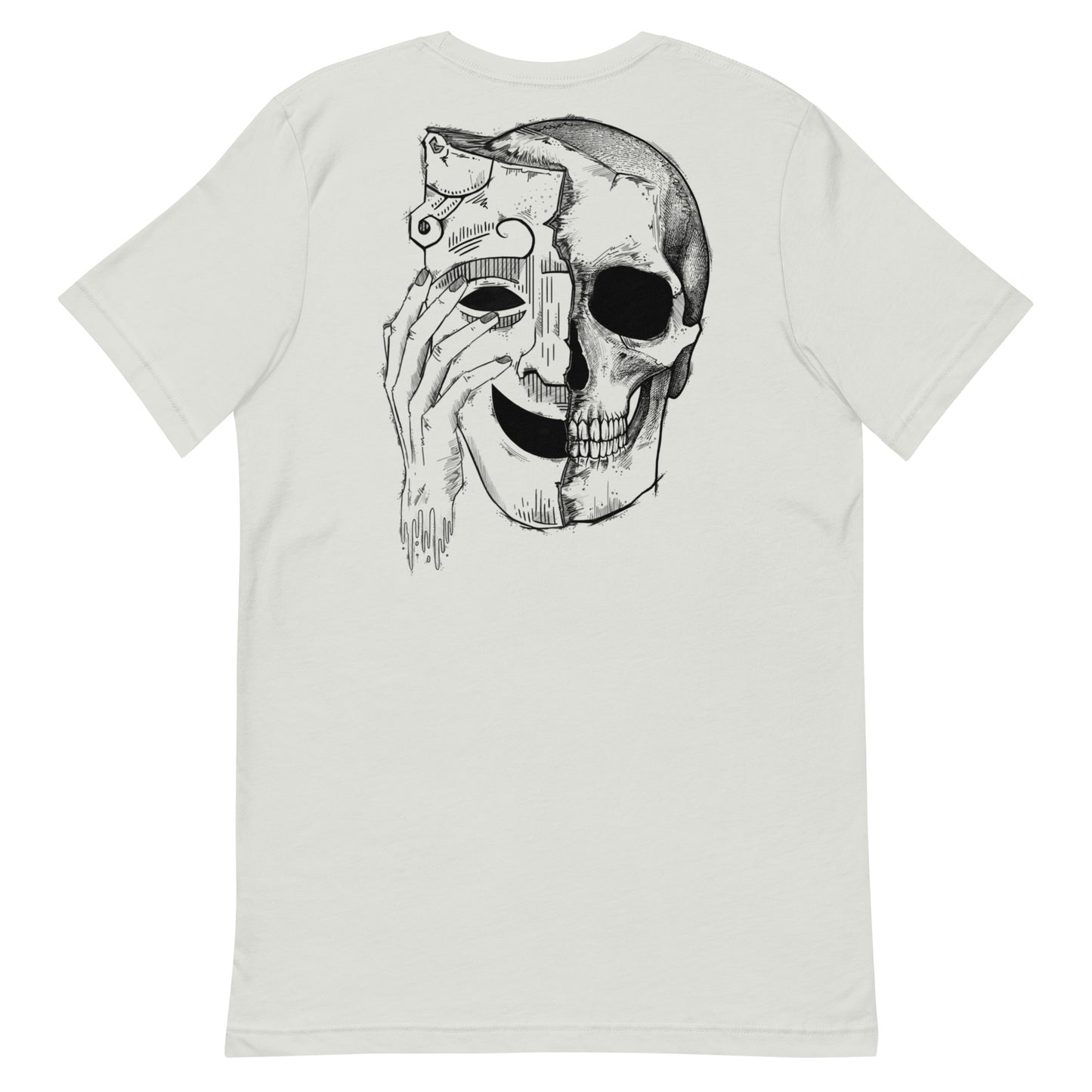 Products We All Wear Masks T-Shirt Silver Back
