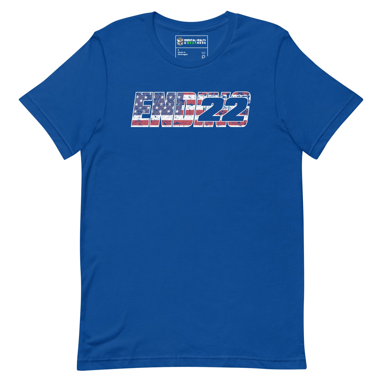 ENDING 22 US Flag Inlay Edition T-Shirt True Royal Front